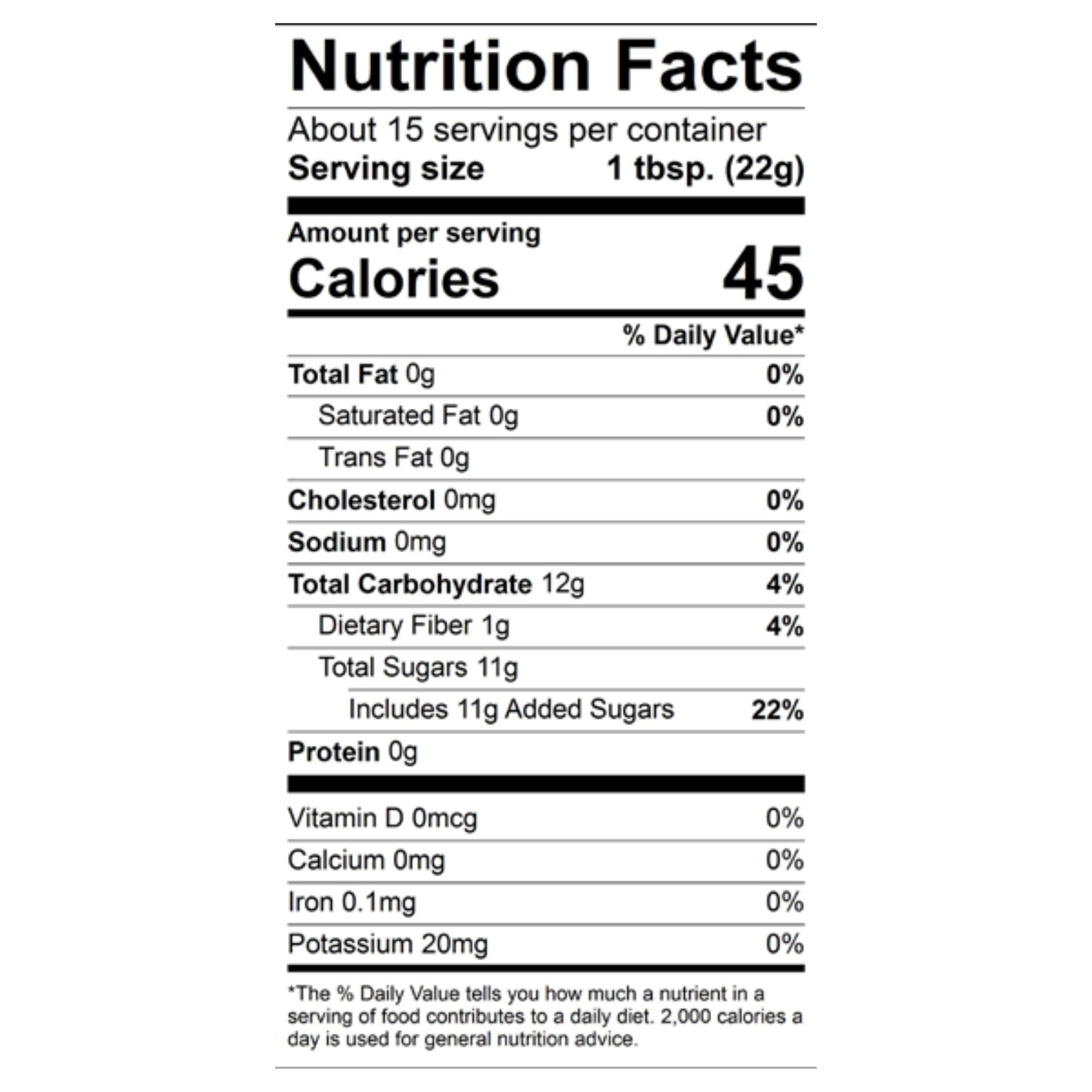 Strawberry Almond Jam Nutrition
